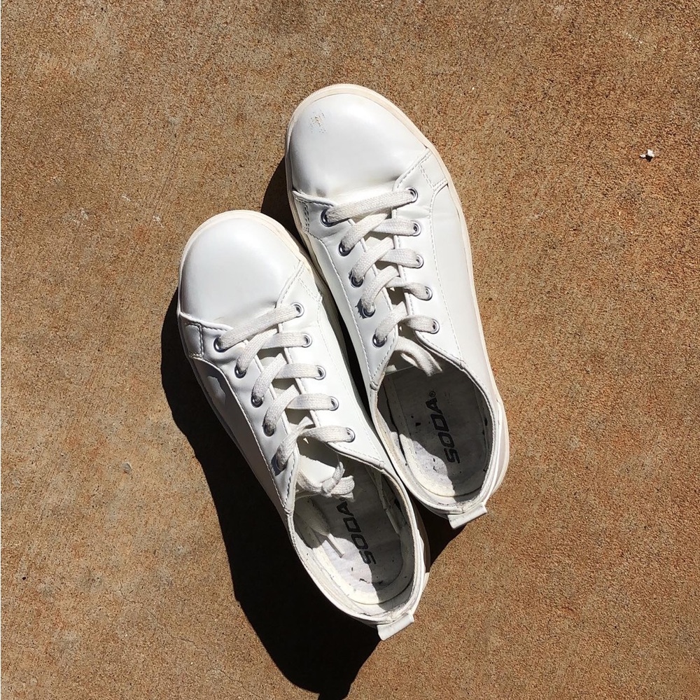 White Platform Sneakers